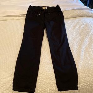 Jcrew 8” toothpick Jean in black size 24 petite
